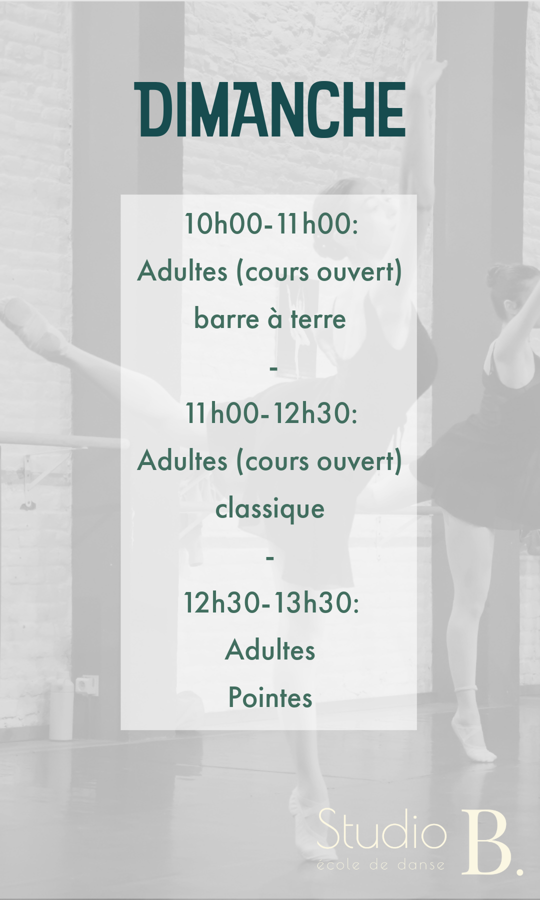 cours dimanche